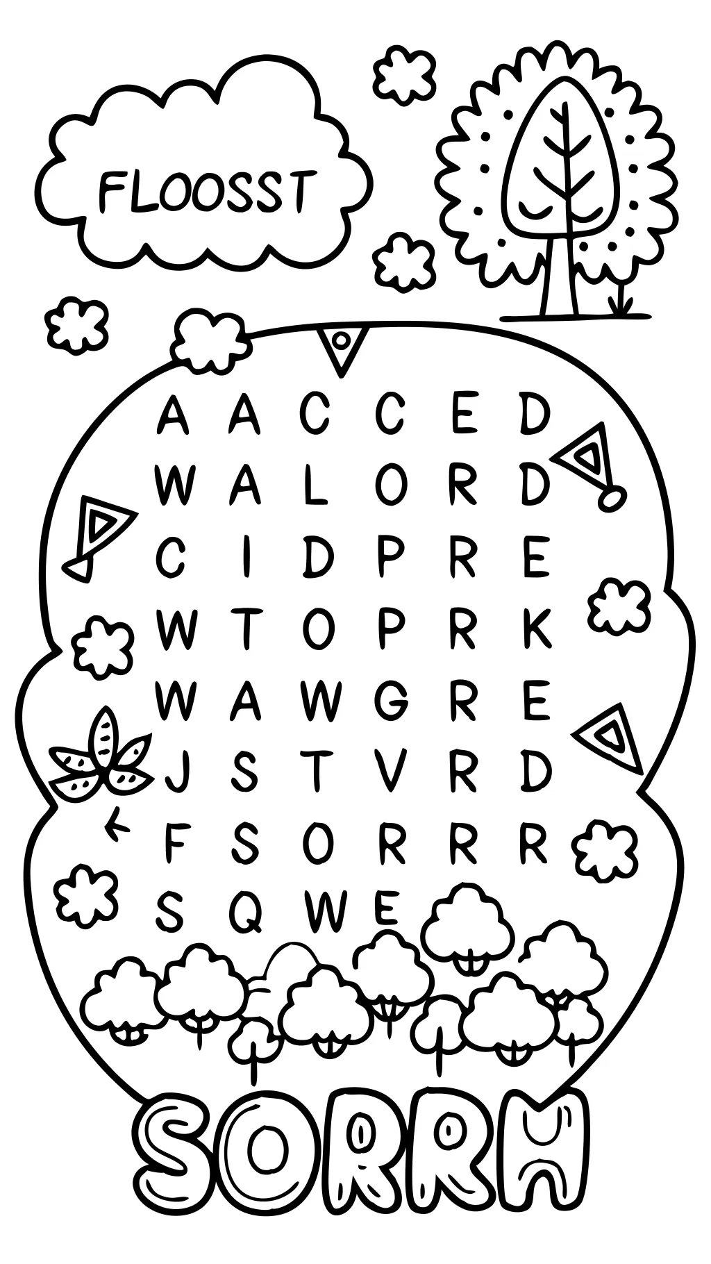 coloring pages of word searches